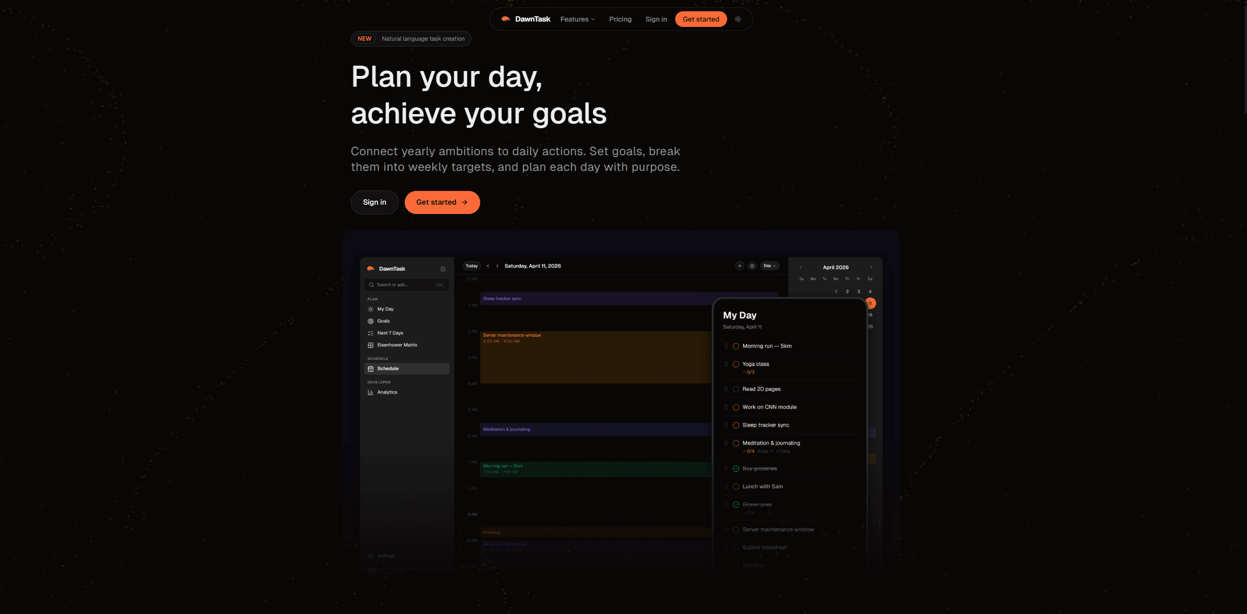 DawnTask screenshot